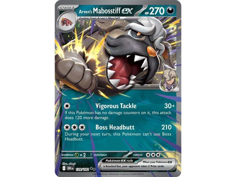 Arven's Mabosstiff ex #139 Pokemon Destined Rivals