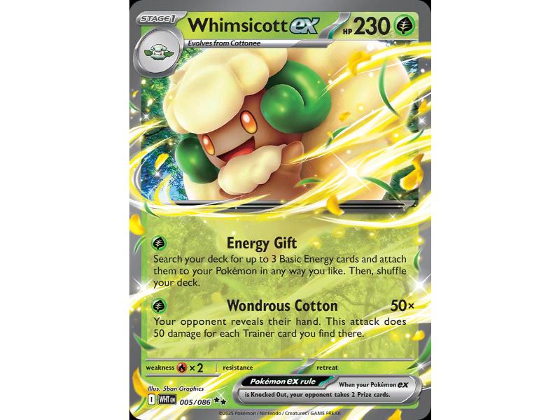 Whimsicott ex #5 Pokemon White Flare