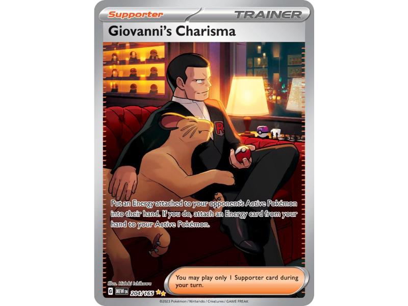 Giovanni's Charisma #204 Pokemon Scarlet & Violet 151