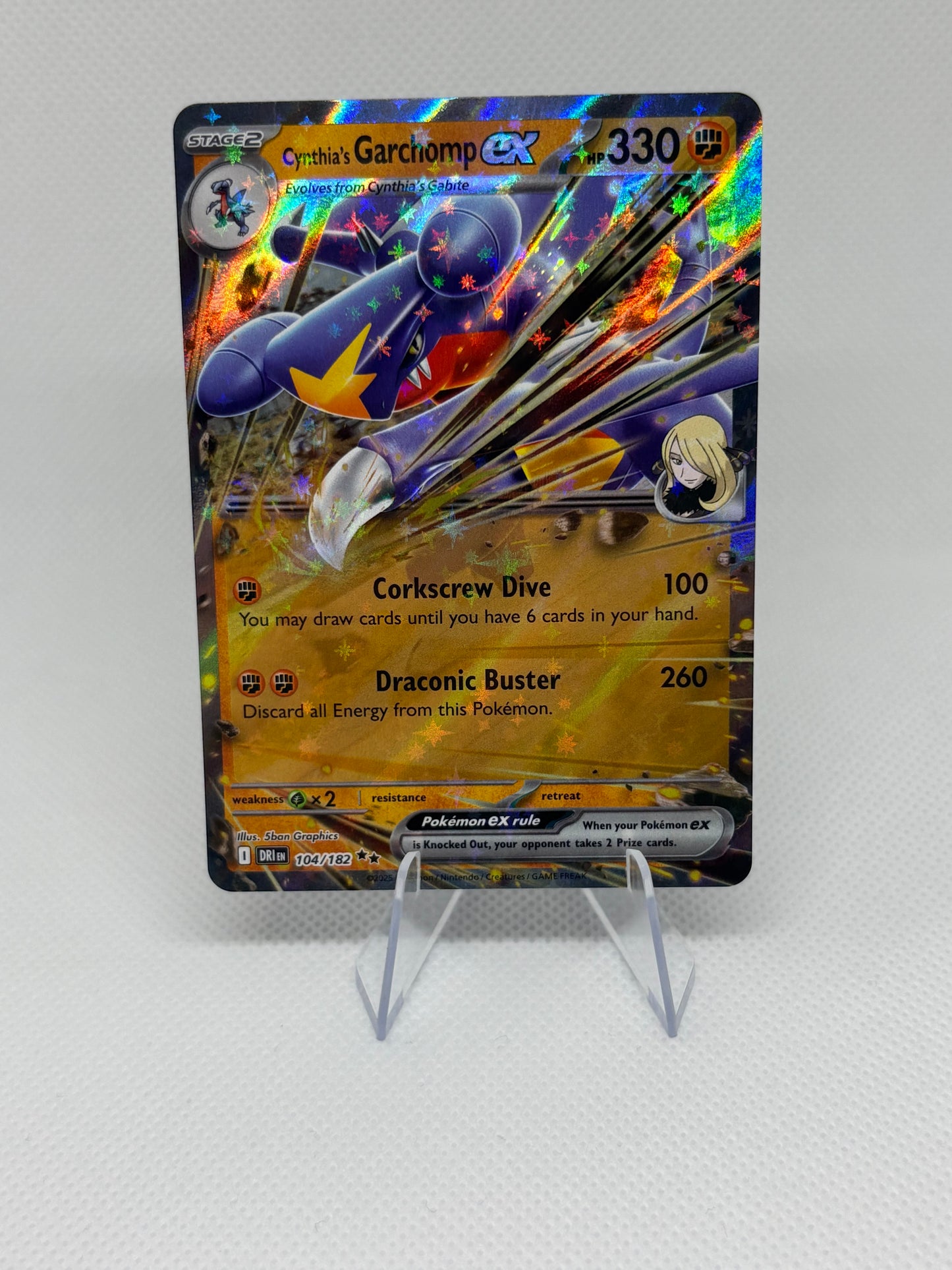 Cynthia's Garchomp ex #104 Pokemon Destined Rivals