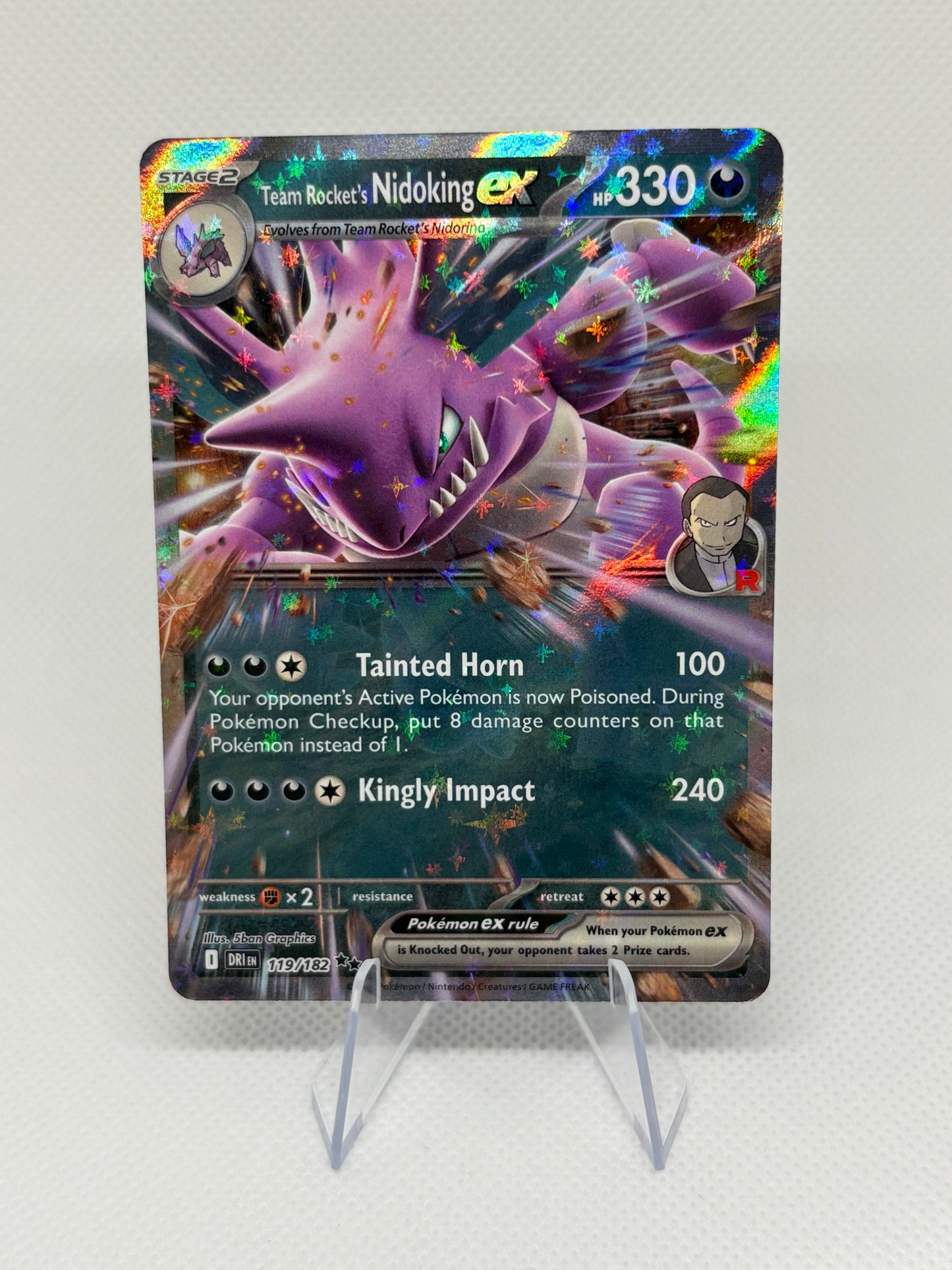 Team Rocket's Nidoking ex #119 Pokemon Destined Rivals