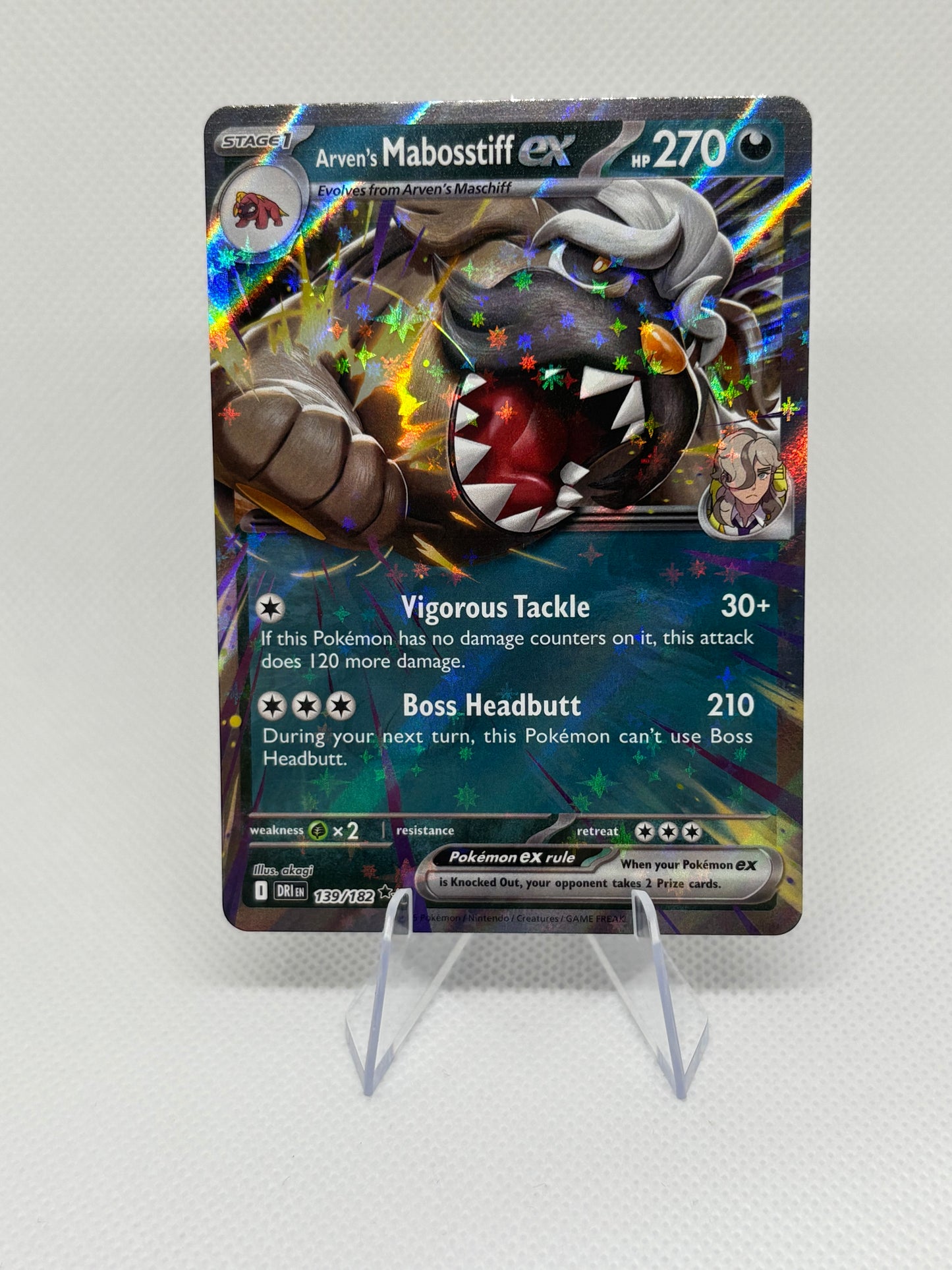 Arven's Mabosstiff ex #139 Pokemon Destined Rivals