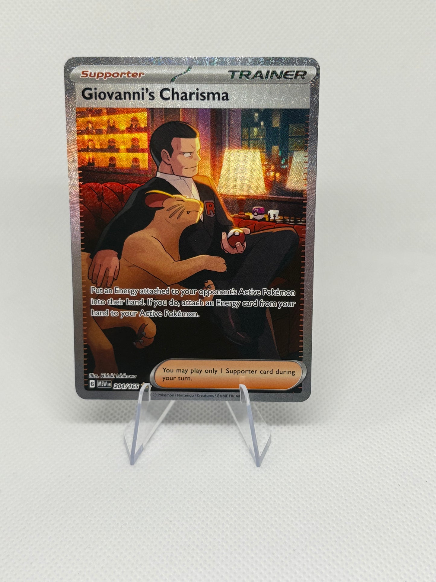Giovanni's Charisma #204 Pokemon Scarlet & Violet 151