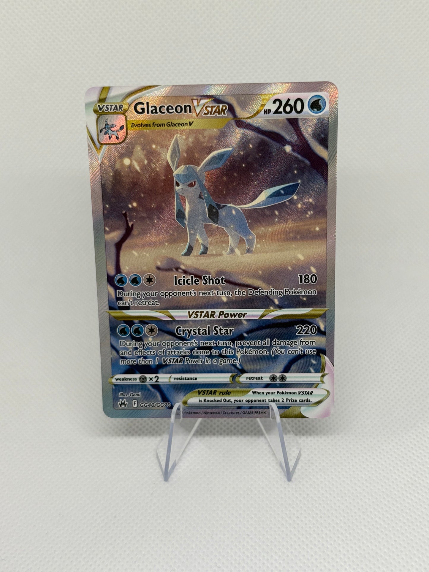 Glaceon VSTAR #GG40 Pokemon Crown Zenith