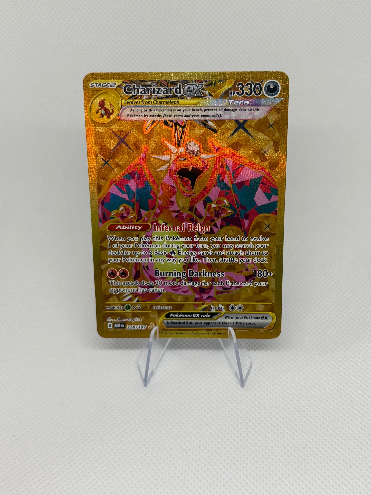 Charizard ex #228 Pokemon Obsidian Flames