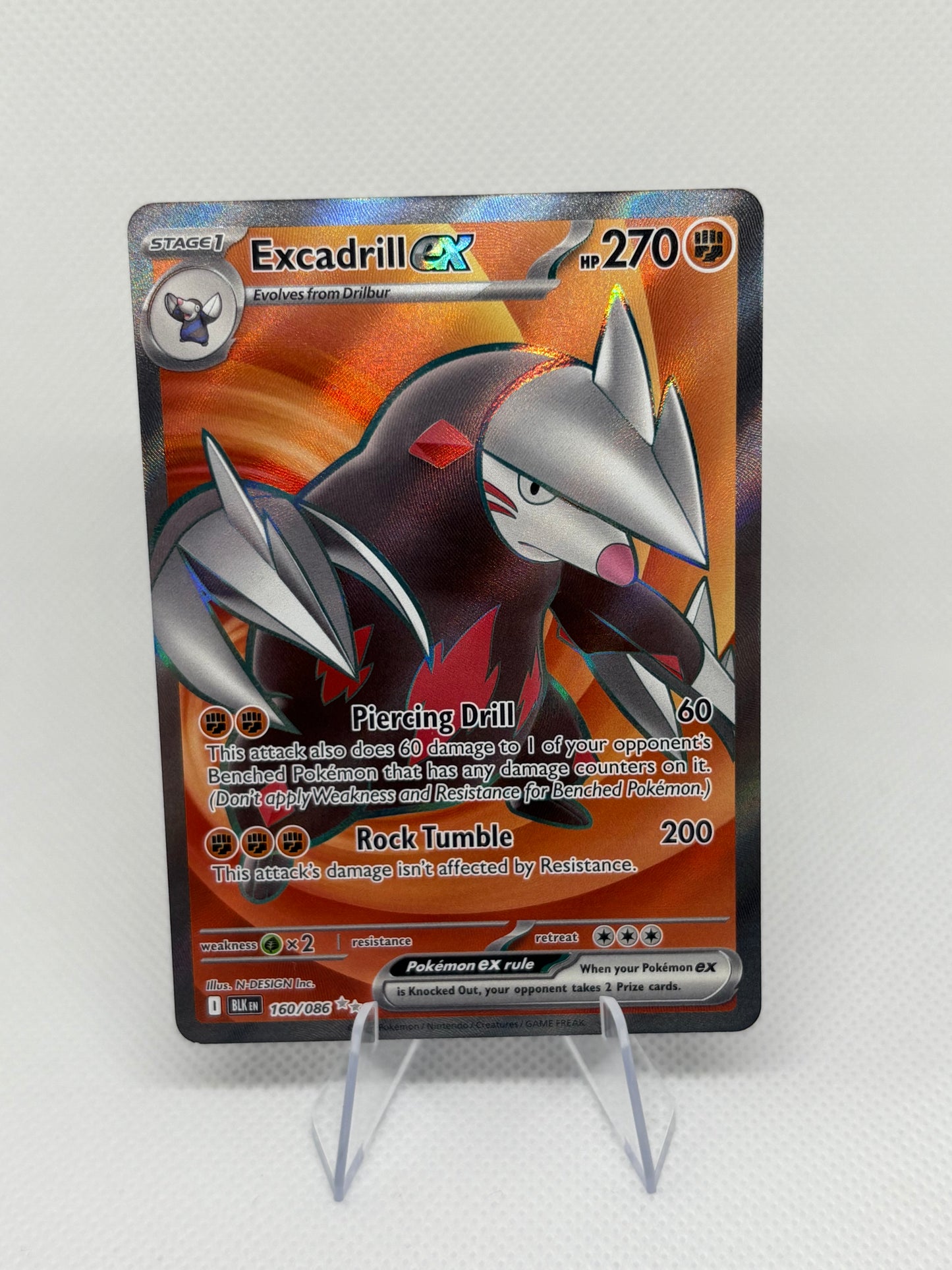 Excadrill ex #160 Pokemon Black Bolt