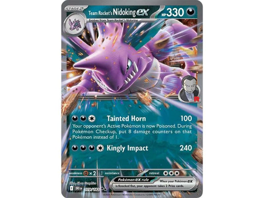 Team Rocket's Nidoking ex #119 Pokemon Destined Rivals