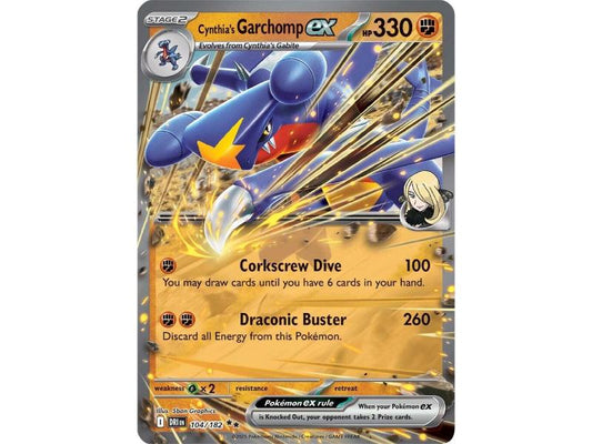 Cynthia's Garchomp ex #104 Pokemon Destined Rivals