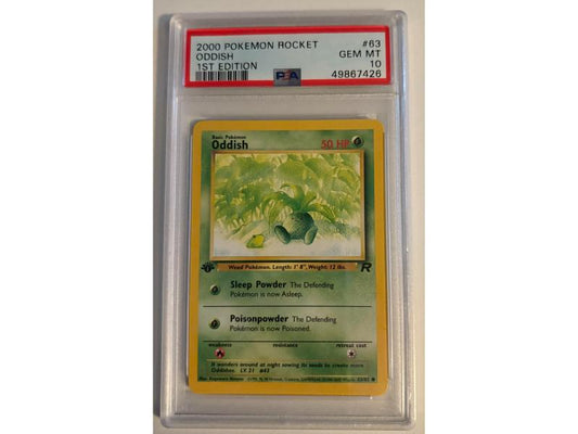 PSA 10 Oddish [1st Edition] #63 Pokemon Team Rocket